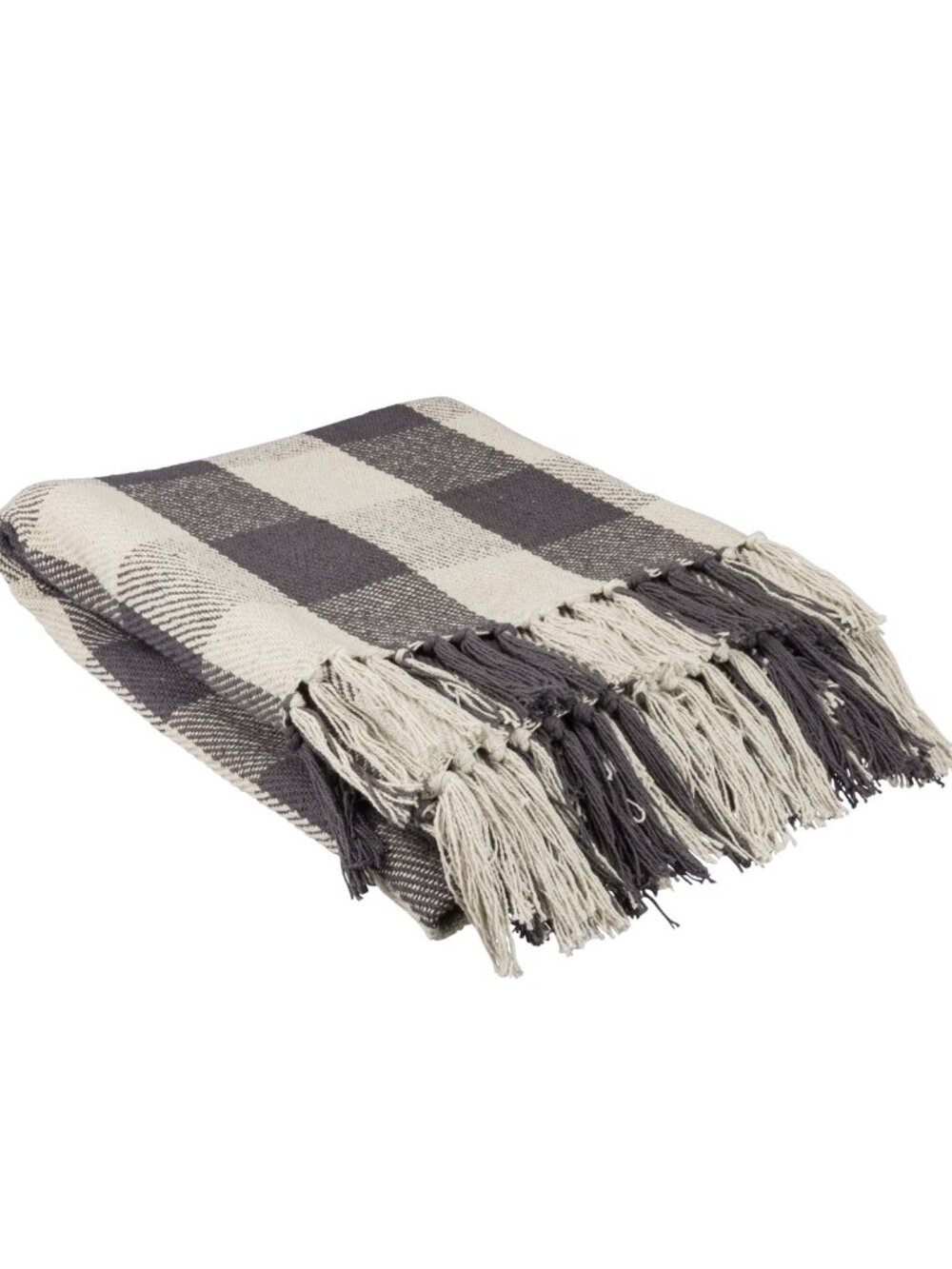 Buffalo Plaid Farmhouse Cotton Throw Blanket